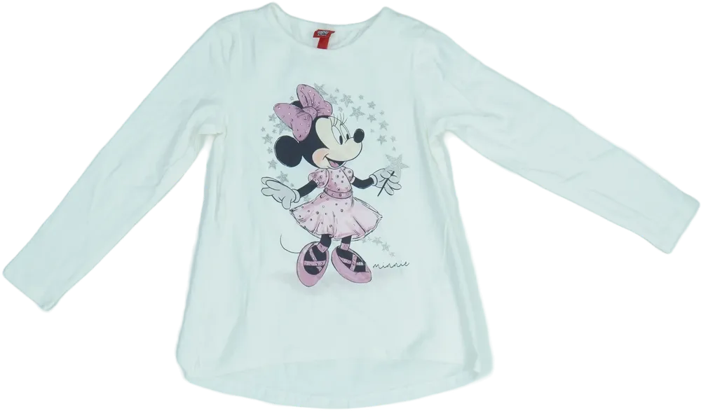 Fehér Disney Hosszú ujjú felső EU 128 / UK 8 év / US 8 év/M