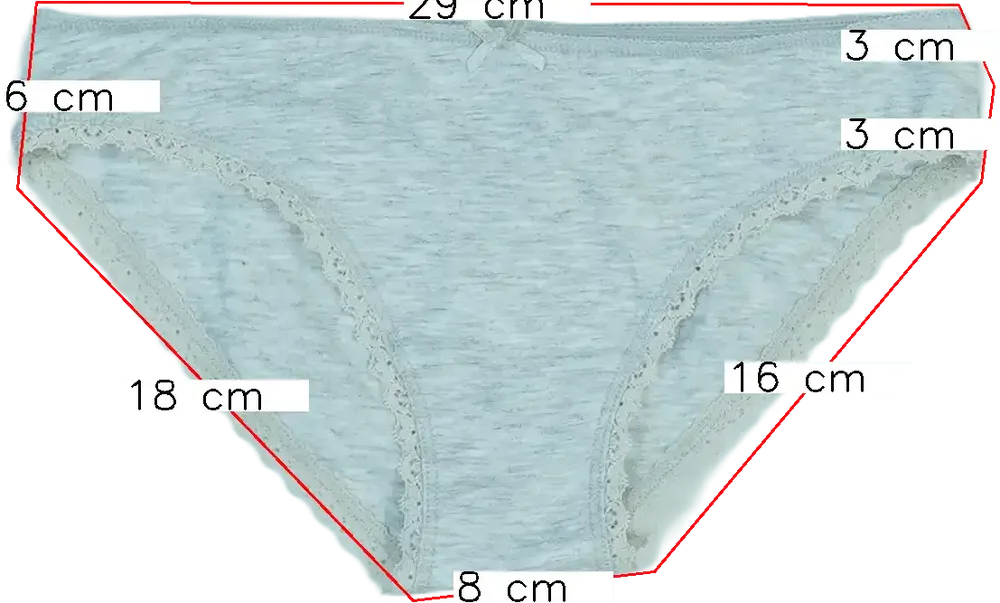 Szürke OVS Lányka / Női bugyi EU 140 / UK 10 év / US 10 év/L