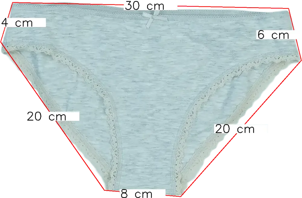 Szürke OVS Lányka / Női bugyi EU 152 / UK 12 év / US 12 év/L