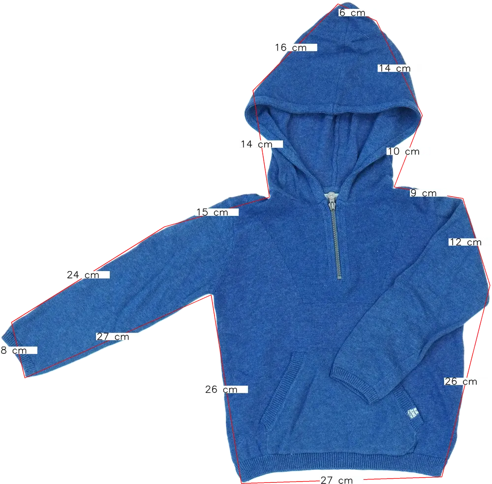 Kék OVS - Fagottino Kapucnis pulóver EU 98 / UK 3 év / US 3T