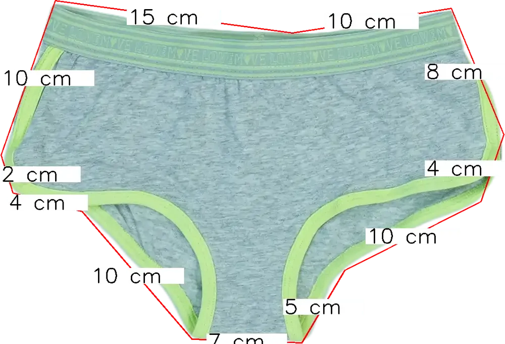 Szürke OVS Lányka / Női bugyi EU 140 / UK 10 év / US 10 év/L