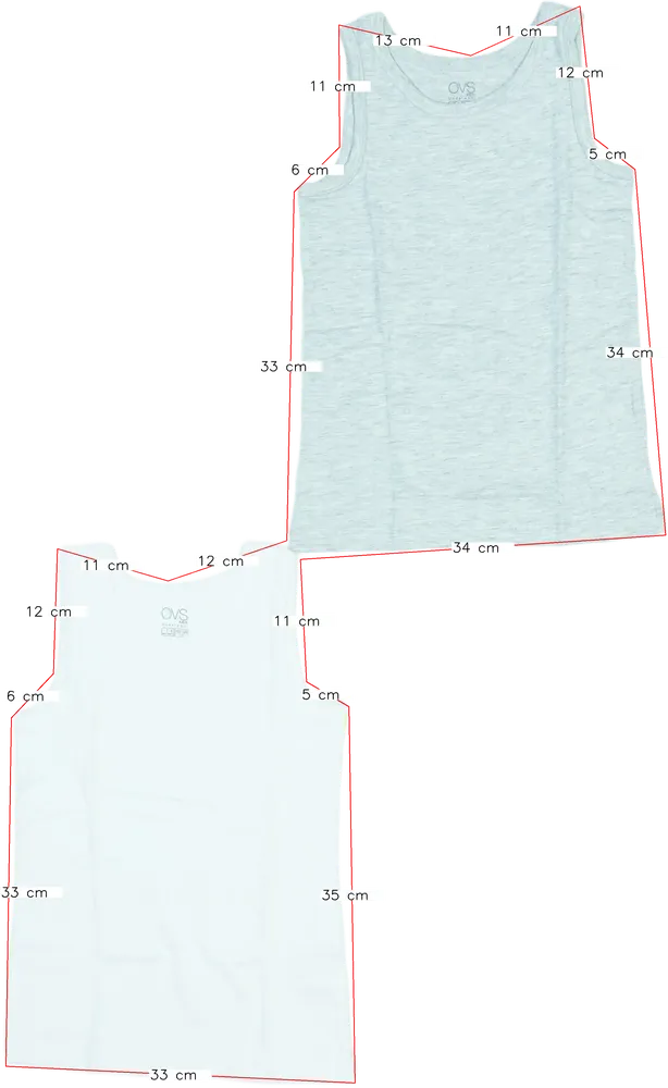 Grey OVS Multipack - Sleeveless shirts EU 128 / UK 8 years / US 8 years/M