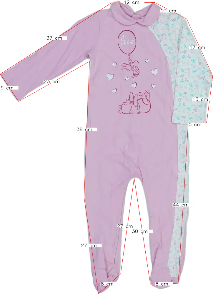 Rózsaszín Disney Hosszú ujjú rugdalózó EU 86 / UK 12-18 hónap / US 18 hónap