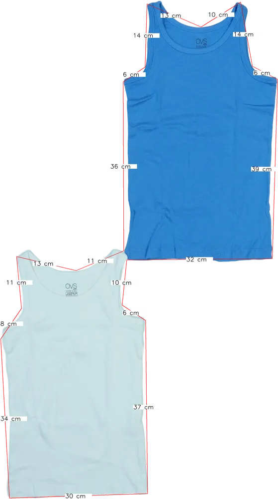 Blue OVS Multipack - Sleeveless shirts EU 140 / UK 10 years / US 10 years/L