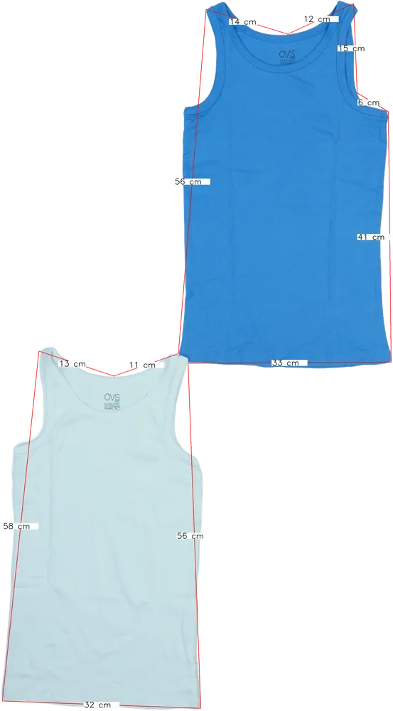 Kék OVS Csomag - Fiú / Férfi trikók EU 152 / UK 12 év / US 12 év/L