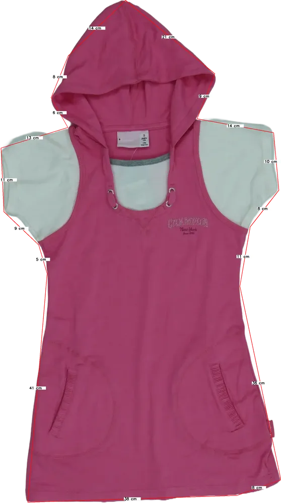 Rózsaszín Champion Ruha EU 128 / UK 8 év / US 8 év/M