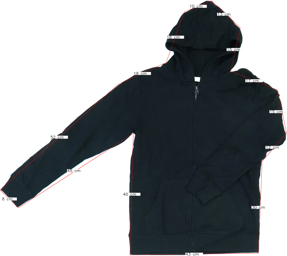 Fekete OVS - Fagottino Kapucnis pulóver EU 158 / UK 13 év / US 14 év/XL