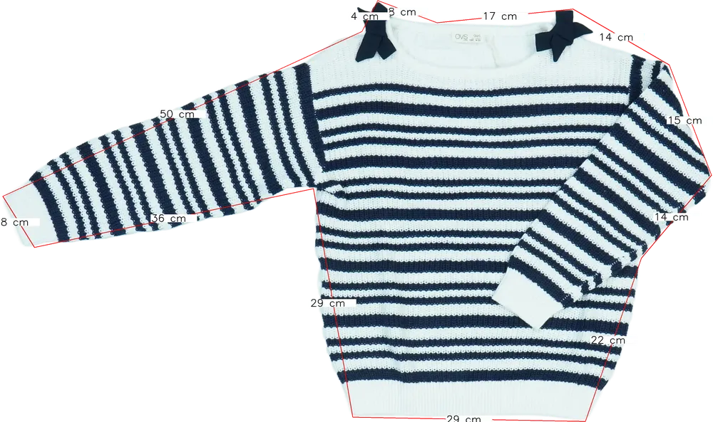 Fehér OVS Kötött pulcsi EU 140 / UK 10 év / US 10 év/L