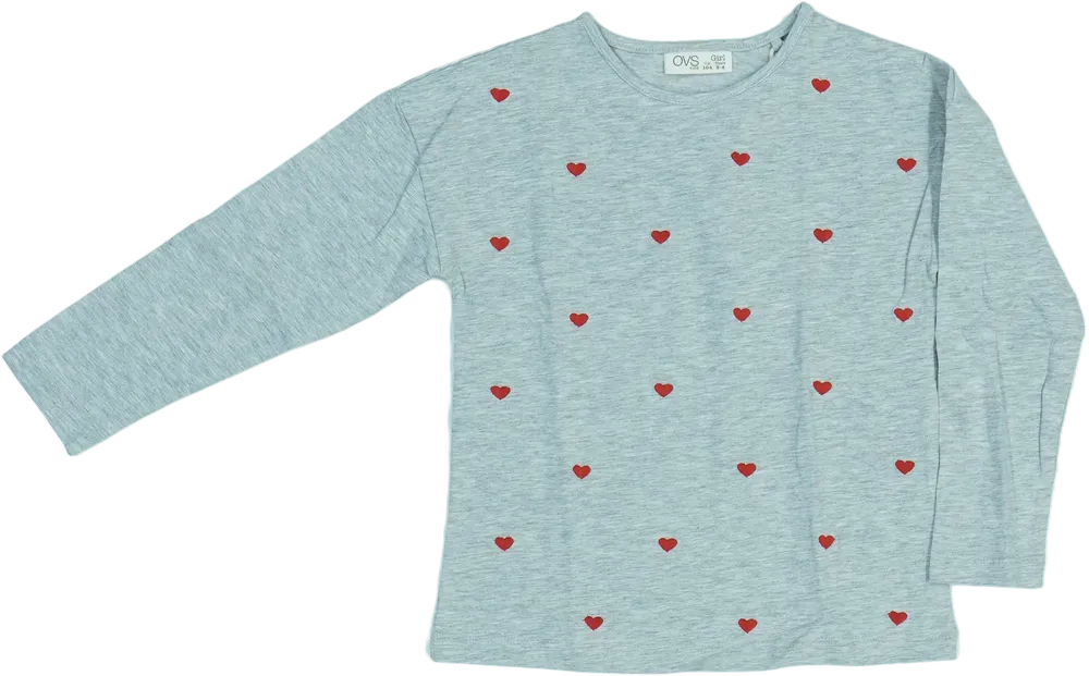 Szürke OVS Hosszú ujjú felső EU 104 / UK 4 év / US 4T/XS