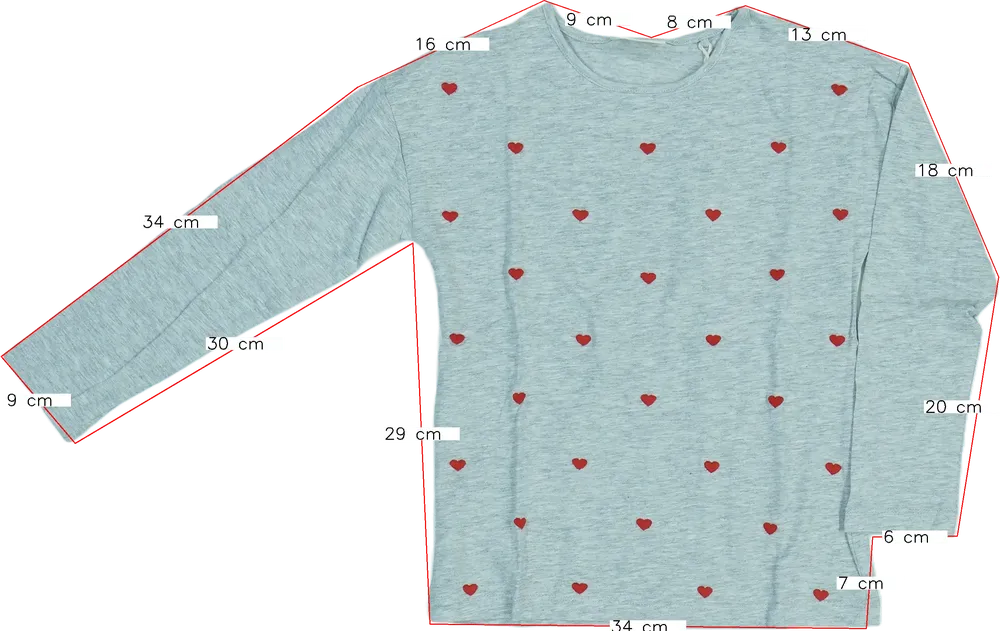 Szürke OVS Hosszú ujjú felső EU 122 / UK 7 év / US 7 év/M