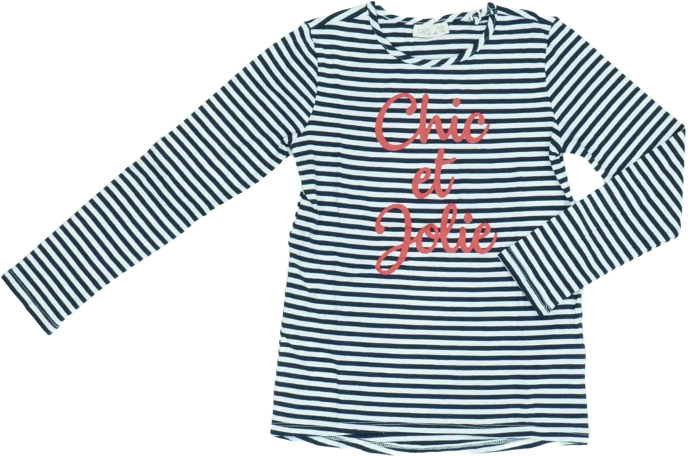 Fehér OVS Hosszú ujjú felső EU 122 / UK 7 év / US 7 év/M