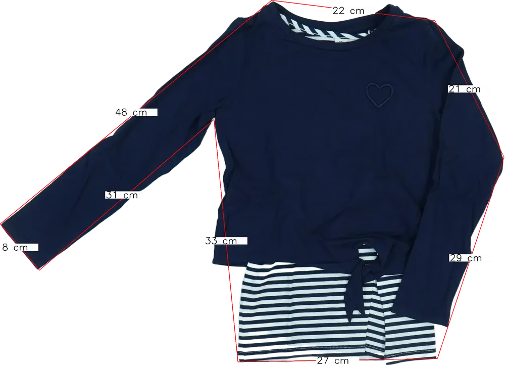 Kék OVS Hosszú ujjú felső EU 122 / UK 7 év / US 7 év/M