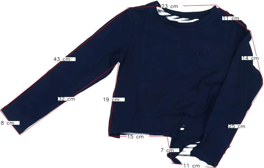 Kék OVS Hosszú ujjú felső EU 128 / UK 8 év / US 8 év/M