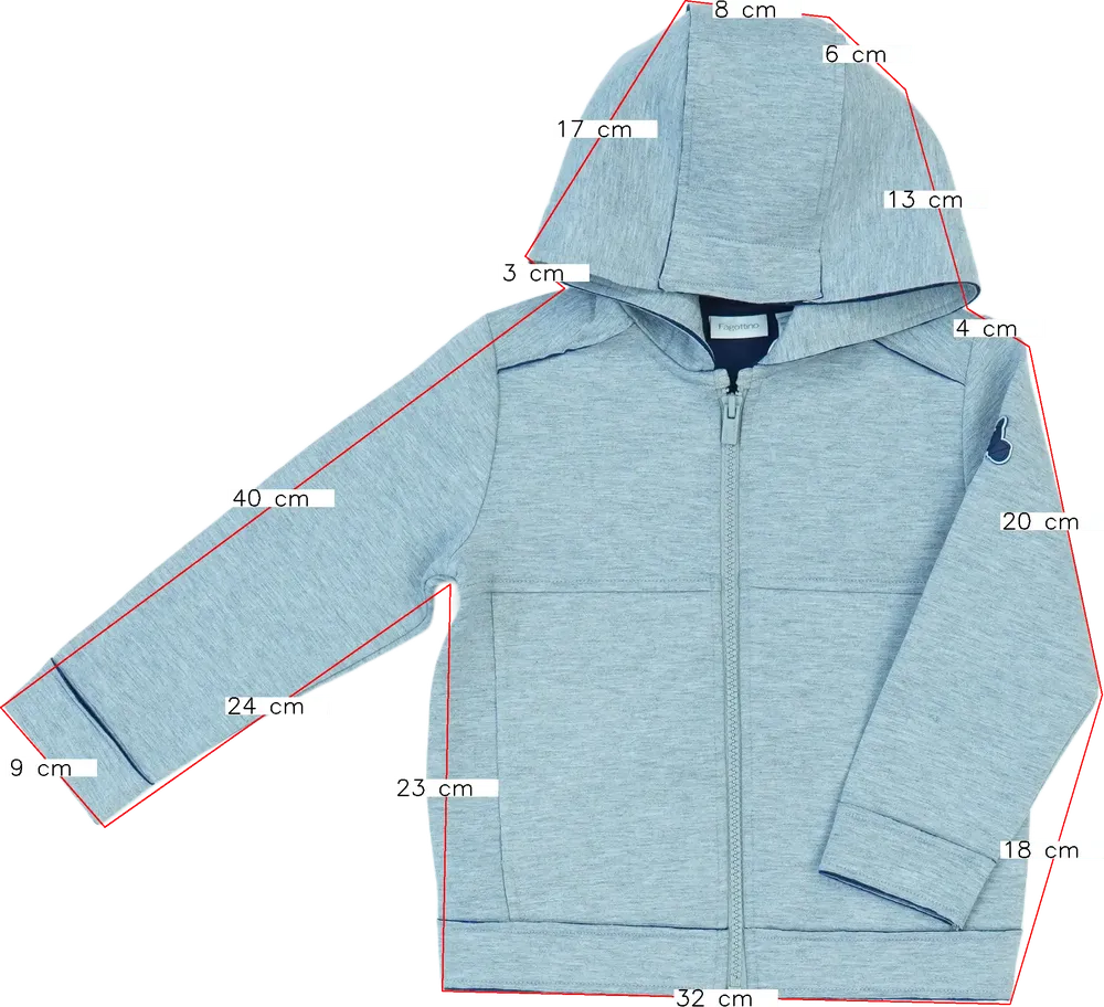 Szürke OVS - Fagottino Kapucnis pulóver EU 92 / UK 2 év / US 2T