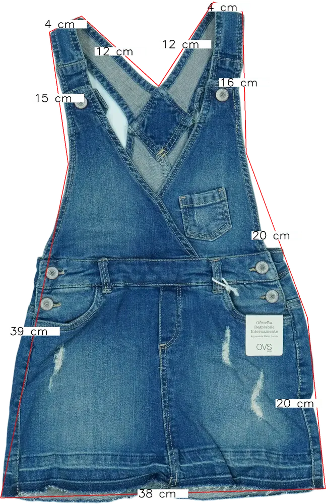 Kék OVS Kantáros szoknya EU 110 / UK 5 év / US 5 év/XS