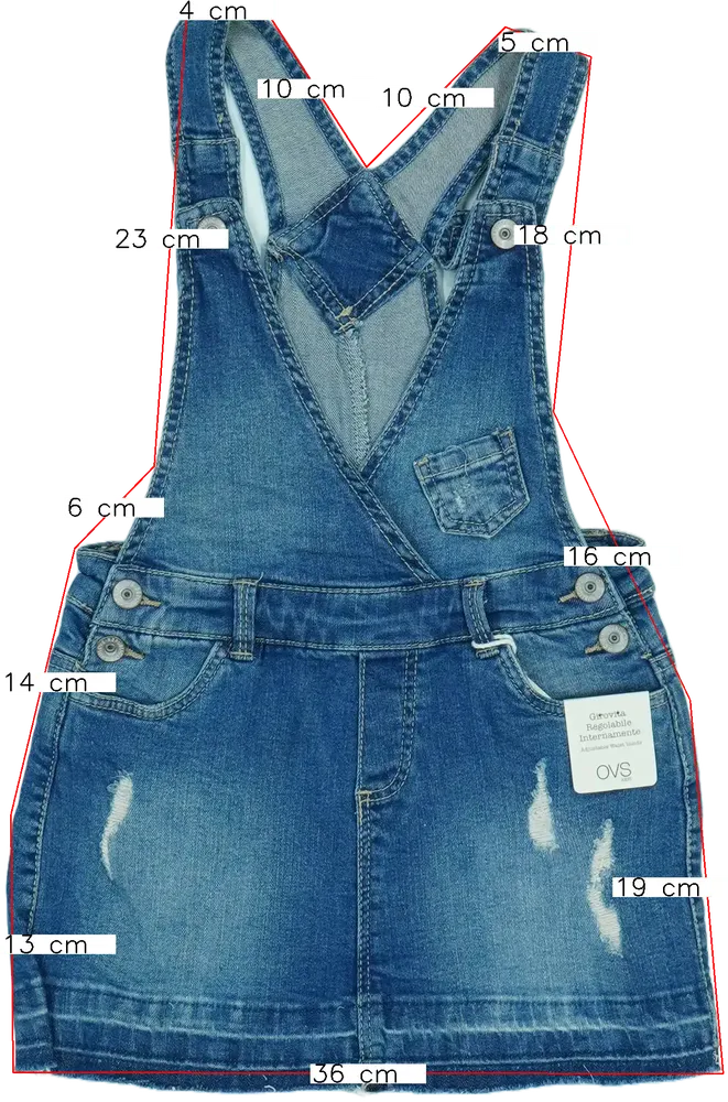 Kék OVS Kantáros szoknya EU 116 / UK 6 év / US 6 év/S