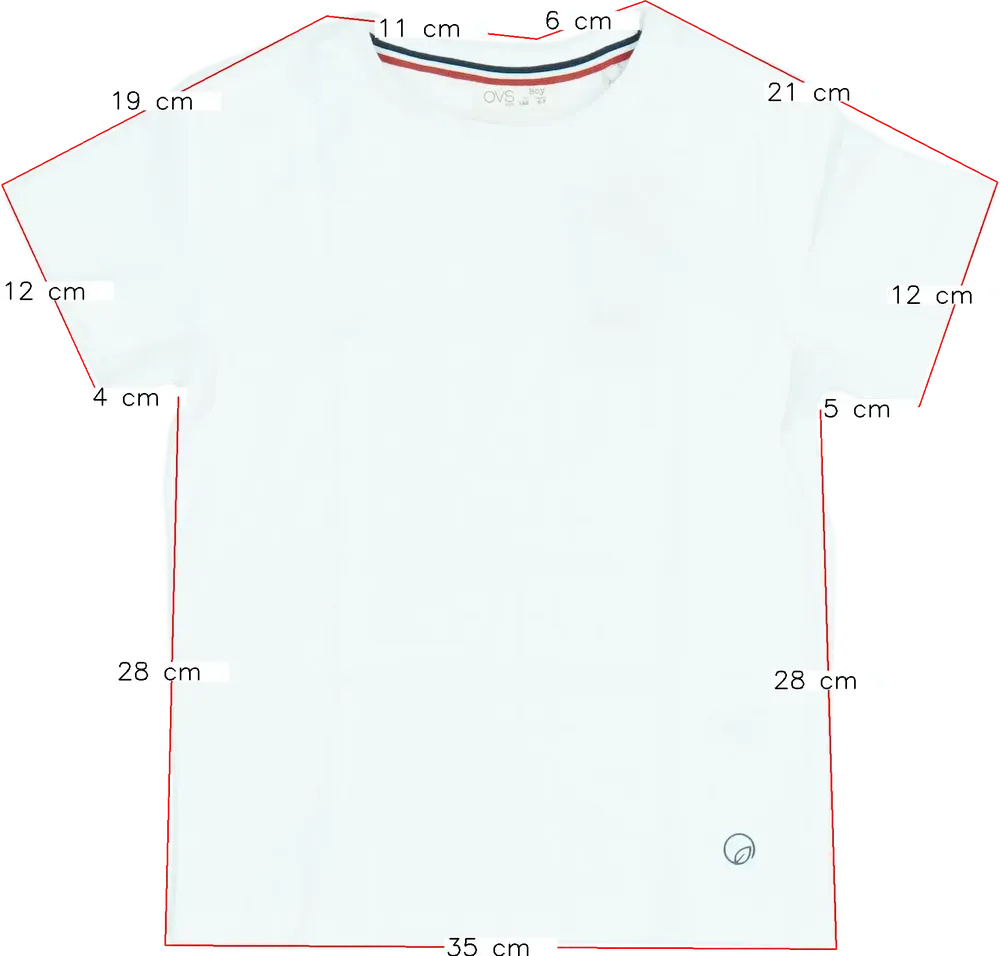 Fehér OVS Póló EU 122 / UK 7 év / US 7 év/M