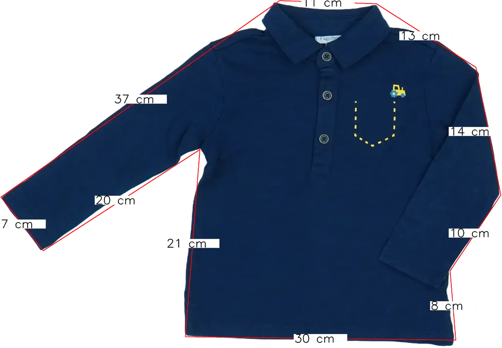 Kék OVS - Fagottino Galléros póló EU 86 / UK 12-18 hónap / US 18 hónap