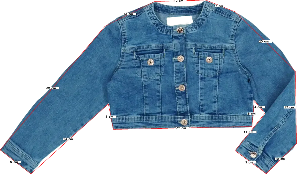 Kék OVS Farmerdzseki EU 128 / UK 8 év / US 8 év/M