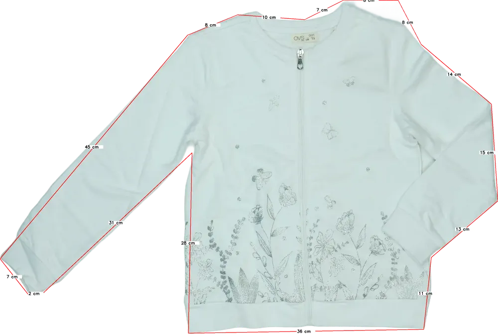 Fehér OVS Pulóver EU 128 / UK 8 év / US 8 év/M