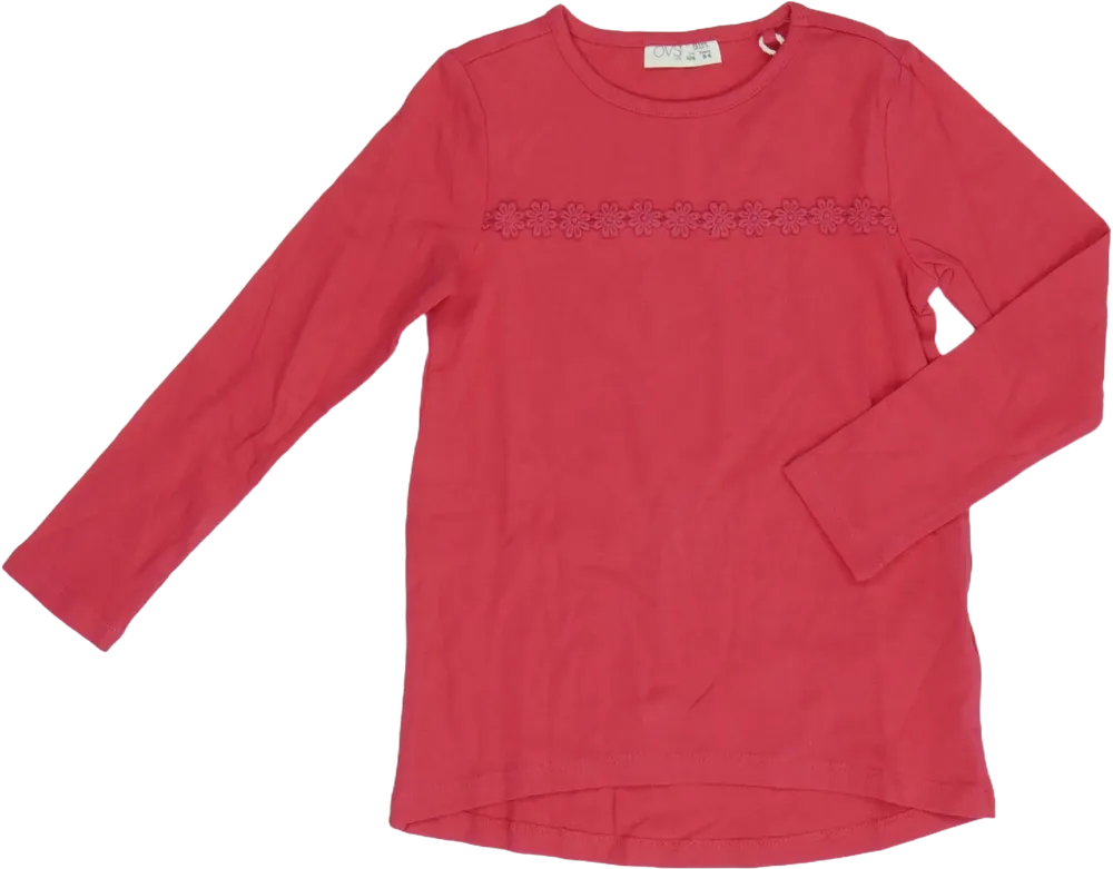 Rózsaszín OVS Hosszú ujjú felső EU 104 / UK 4 év / US 4T/XS