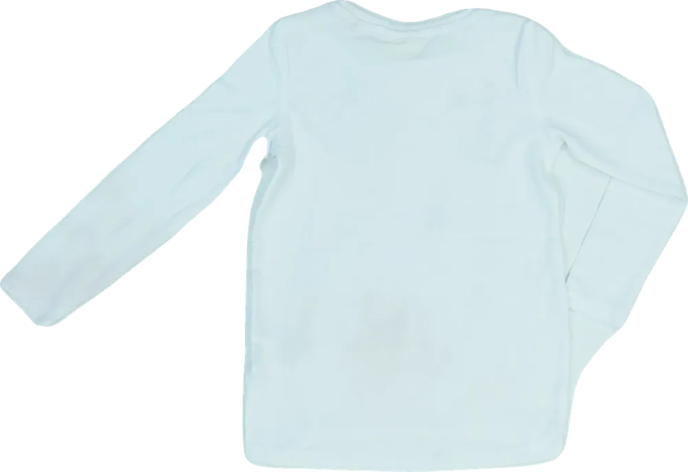 Fehér OVS Hosszú ujjú felső EU 110 / UK 5 év / US 5 év/XS