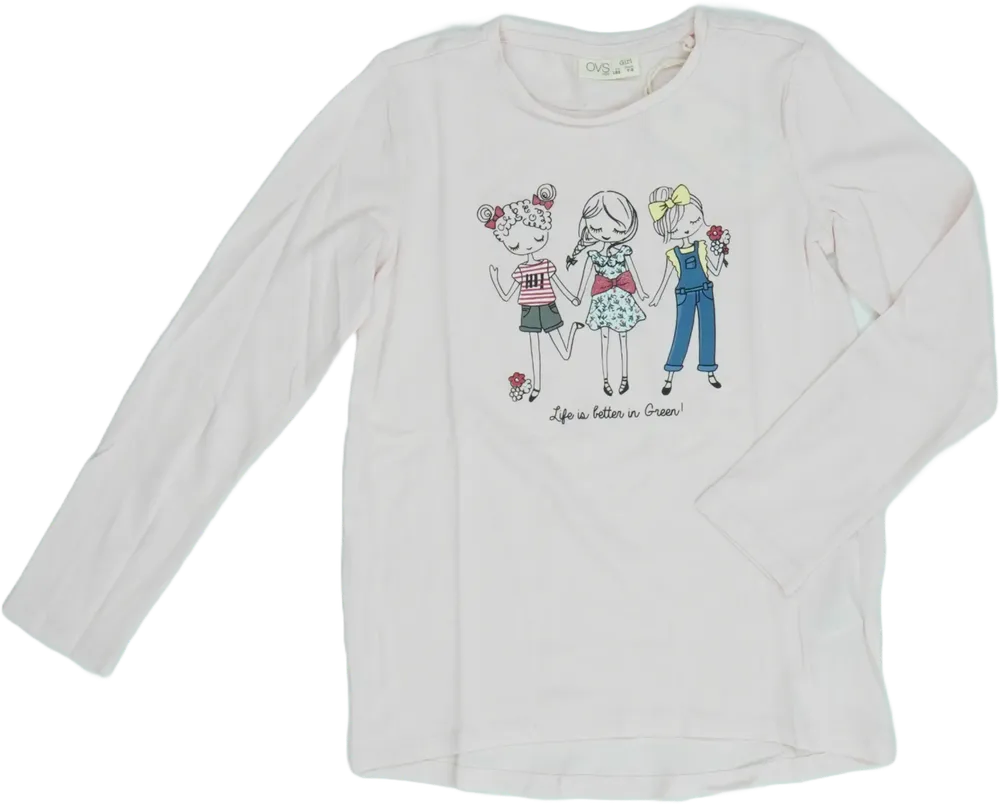 Rózsaszín OVS Hosszú ujjú felső EU 128 / UK 8 év / US 8 év/M