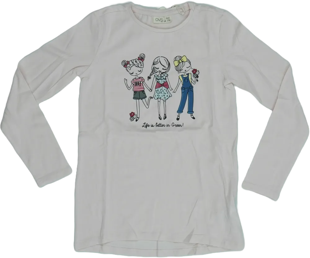 Rózsaszín OVS Hosszú ujjú felső EU 140 / UK 10 év / US 10 év/L