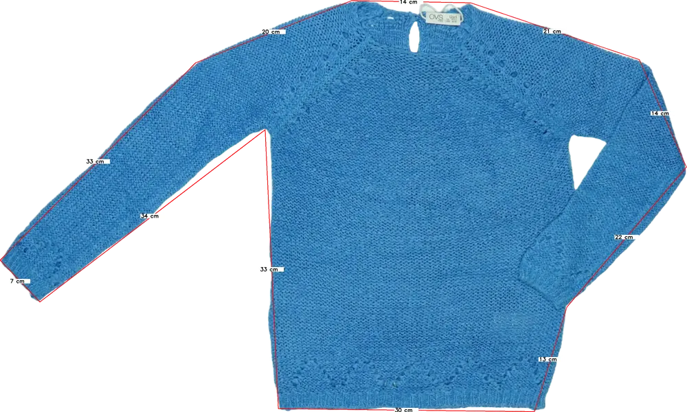 Kék OVS Kötött pulcsi EU 134 / UK 9 év / US 9 év/L