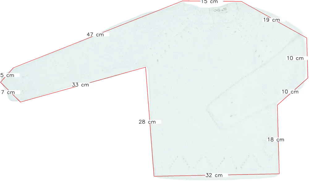 Fehér OVS Kötött pulcsi EU 122 / UK 7 év / US 7 év/M