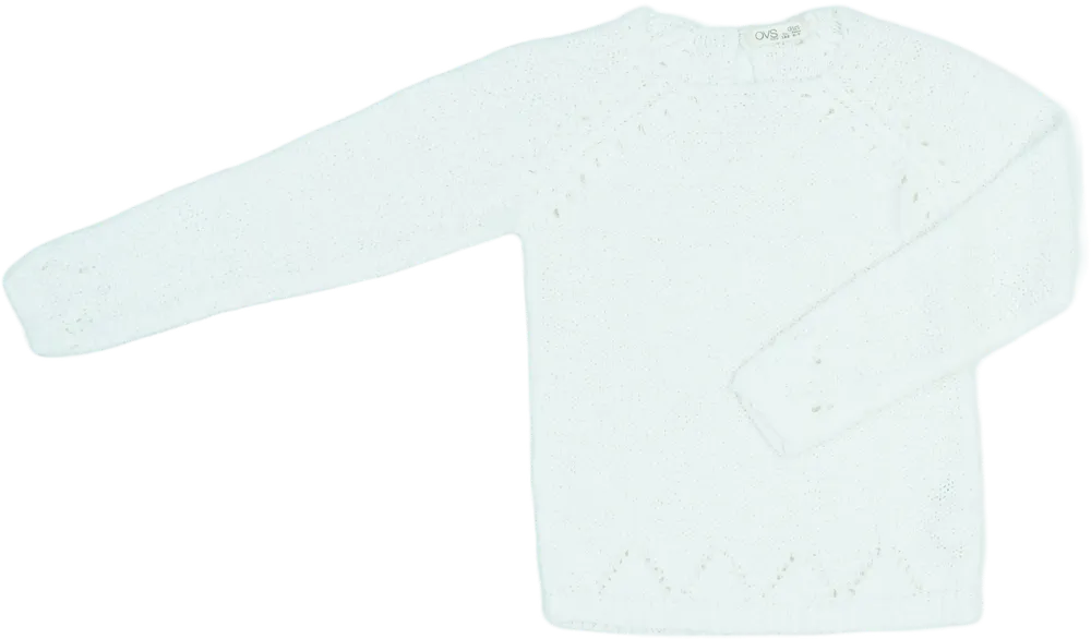Fehér OVS Kötött pulcsi EU 122 / UK 7 év / US 7 év/M