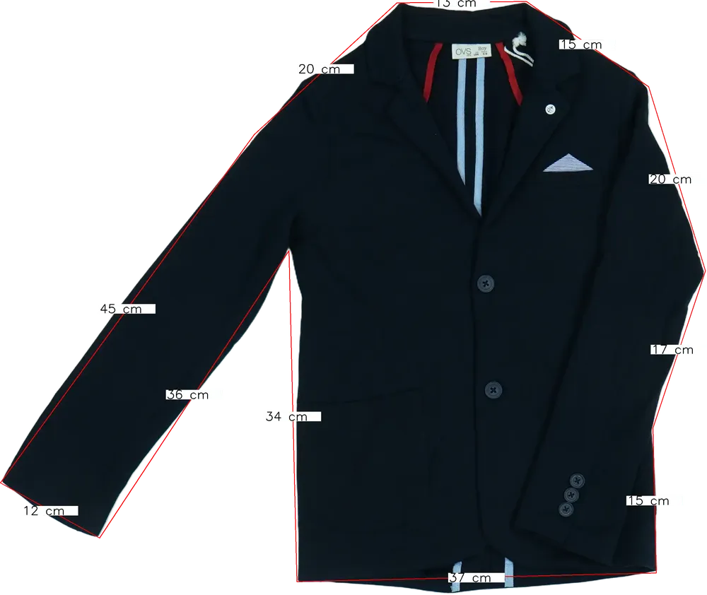 Fekete OVS Dzseki EU 134 / UK 9 év / US 9 év/L