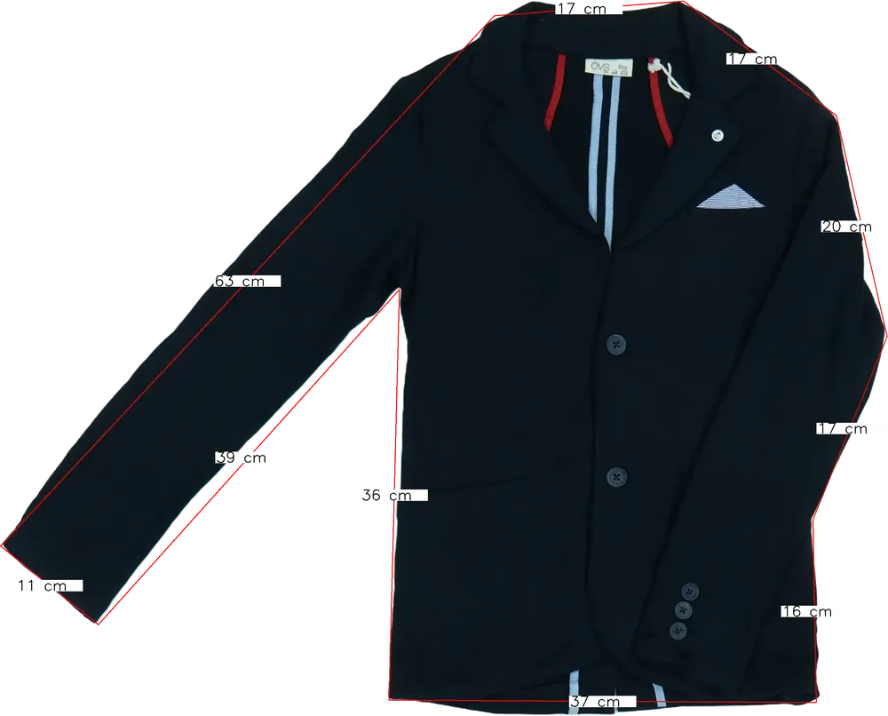 Fekete OVS Dzseki EU 140 / UK 10 év / US 10 év/L