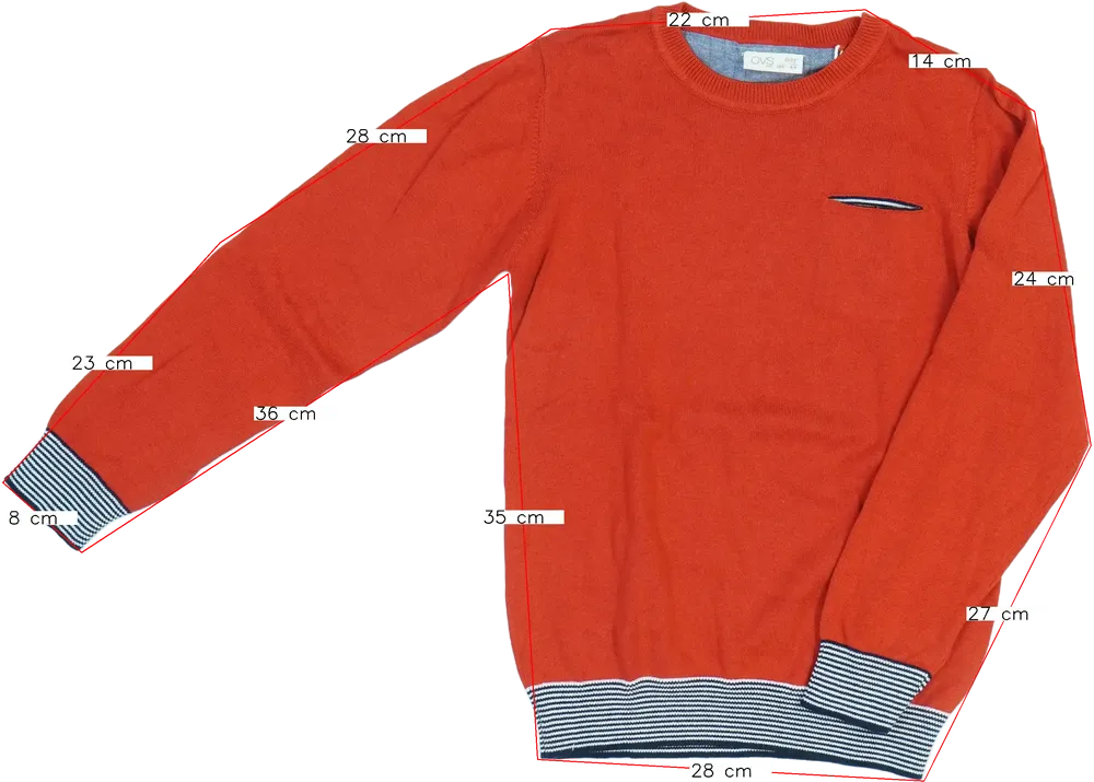 Piros OVS Kötött pulcsi EU 134 / UK 9 év / US 9 év/L