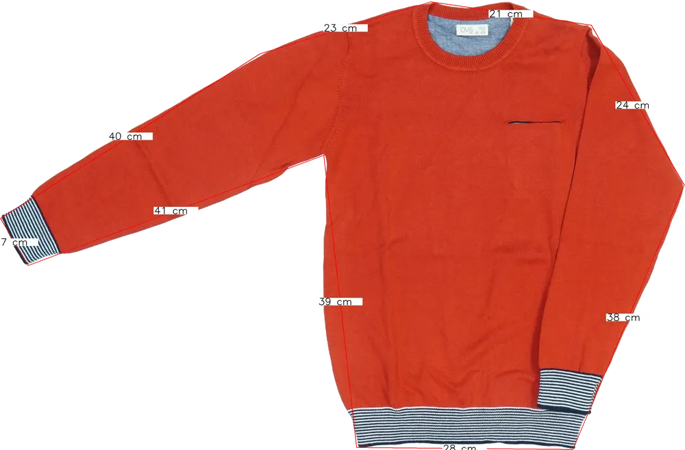 Piros OVS Kötött pulcsi EU 140 / UK 10 év / US 10 év/L