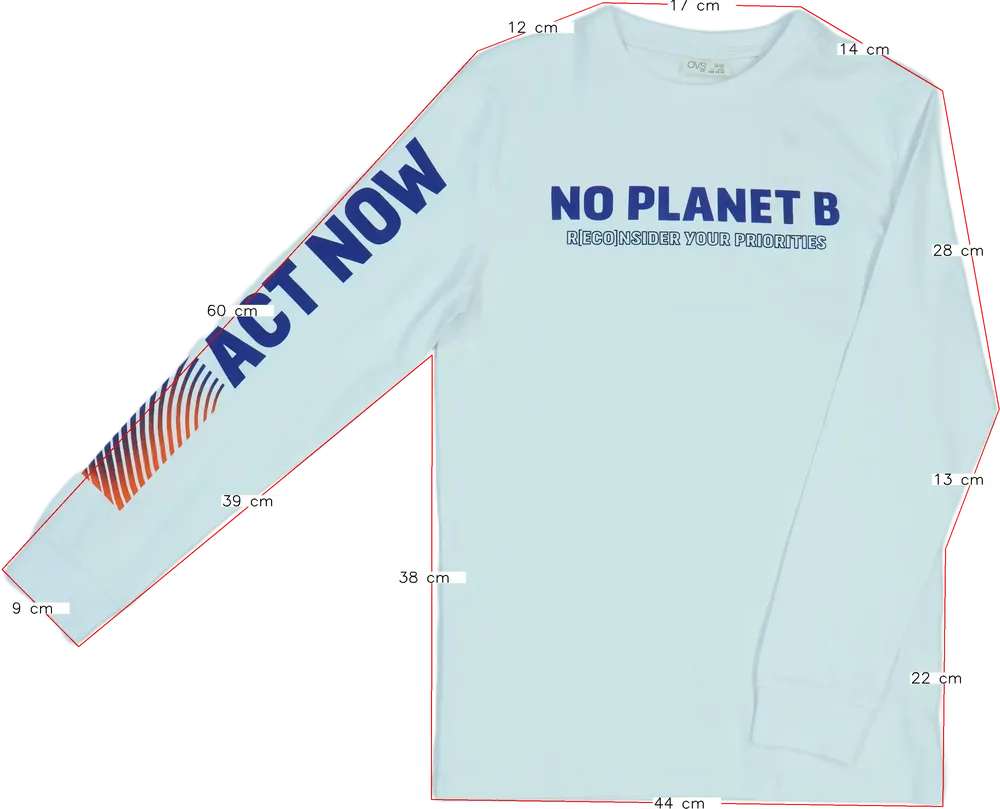 Fehér OVS Hosszú ujjú felső EU 158 / UK 13 év / US 14 év/XL