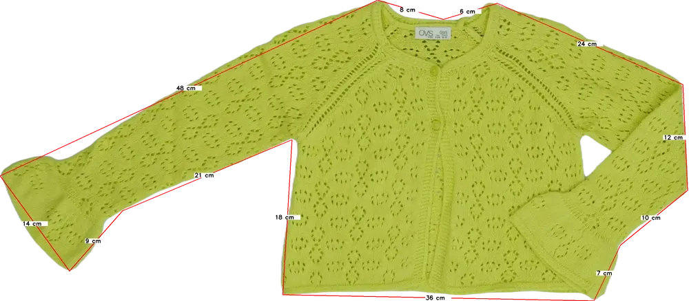 Sárga OVS Kardigán EU 116 / UK 6 év / US 6 év/S