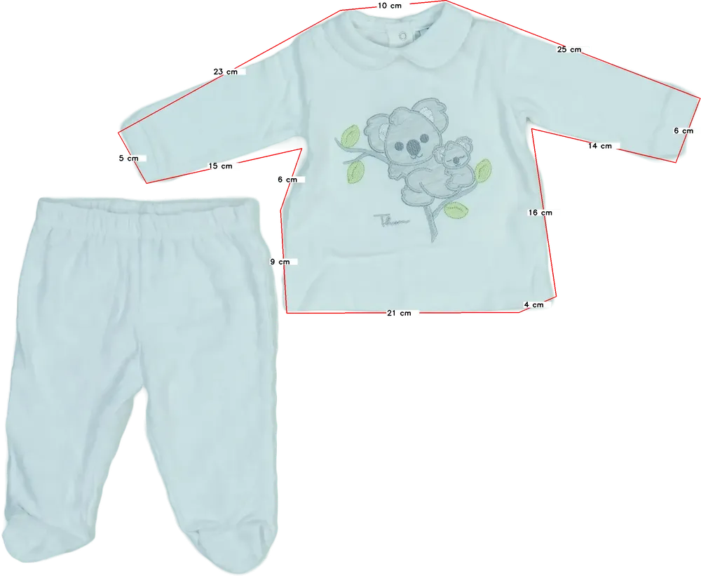 White Thun 2-piece set - Top &amp; Bottom EU 62 / UK 0-3 months / US 0-3 months
