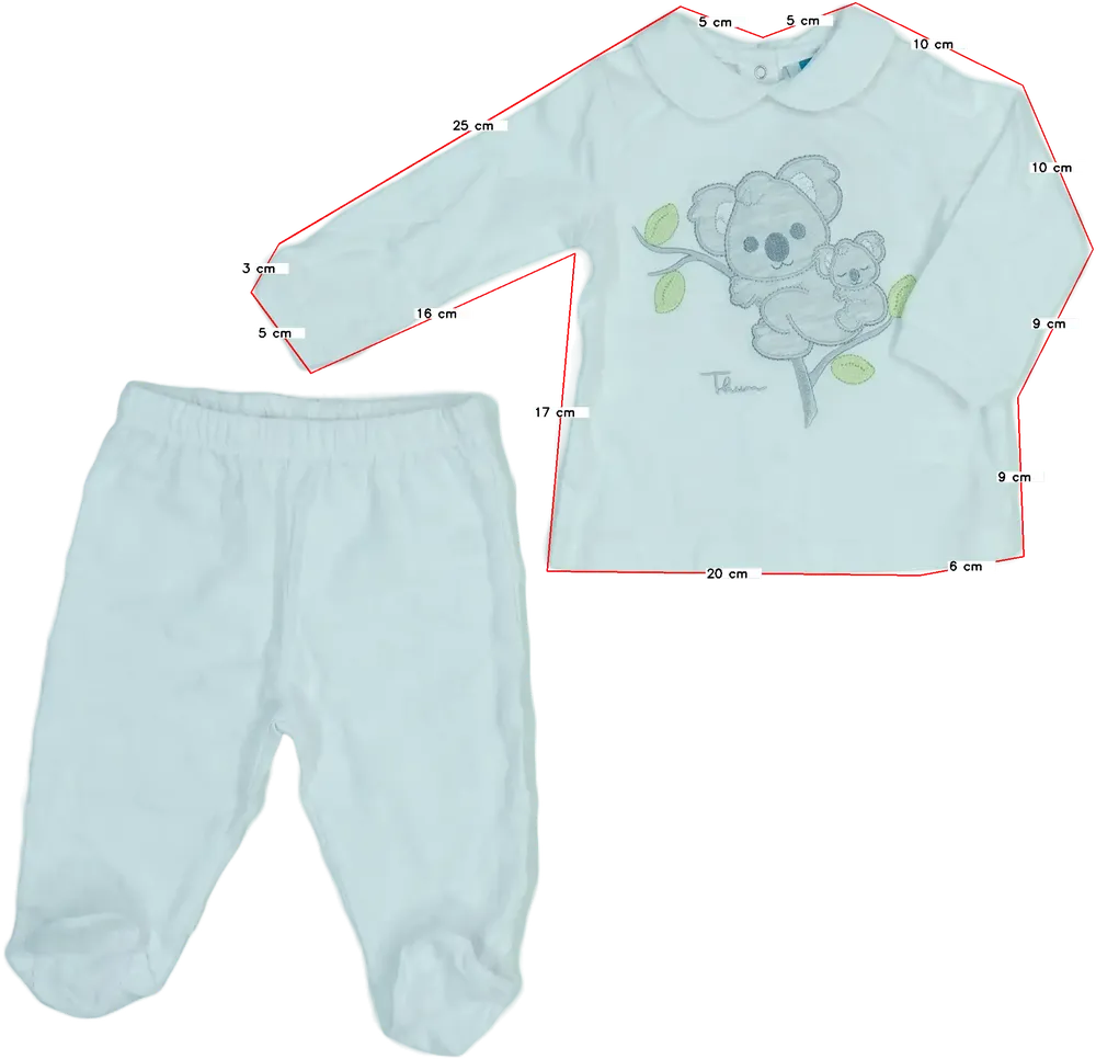 White Thun 2-piece set - Top &amp; Bottom EU 68 / UK 3-6 months / US 3-6 months