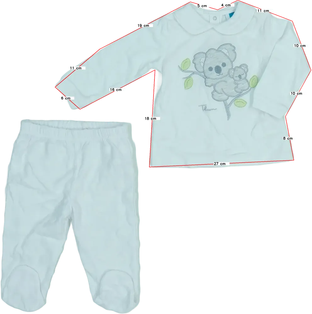 White Thun 2-piece set - Top &amp; Bottom EU 74 / UK 6-9 months / US 6-9 months
