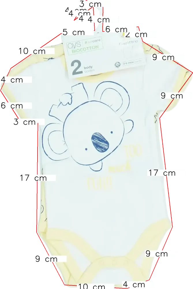 Sárga OVS - Fagottino Csomag - Body EU 68 / UK 3-6 hónap / US 3-6 hónap