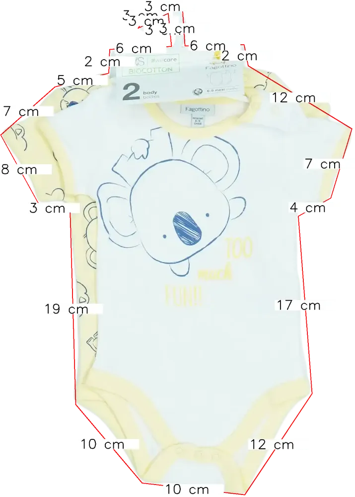 Sárga OVS - Fagottino Csomag - Body EU 74 / UK 6-9 hónap / US 6-9 hónap