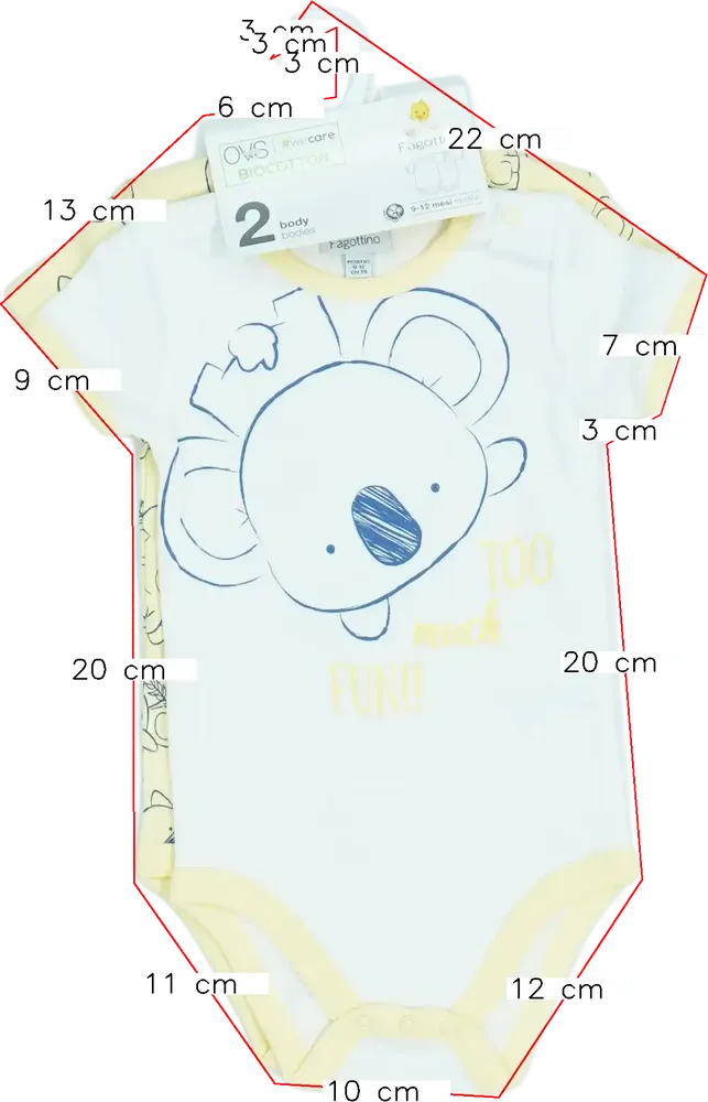 Sárga OVS - Fagottino Csomag - Body EU 80 / UK 9-12 hónap / US 12 hónap