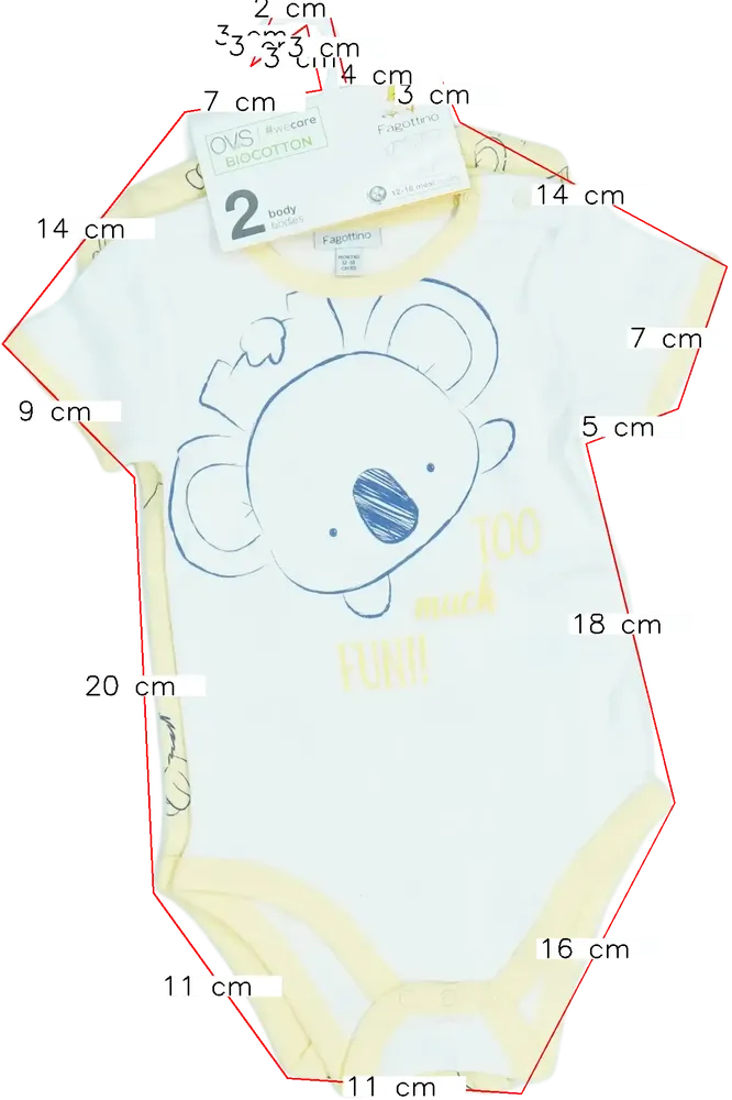 Sárga OVS - Fagottino Csomag - Body EU 86 / UK 12-18 hónap / US 18 hónap