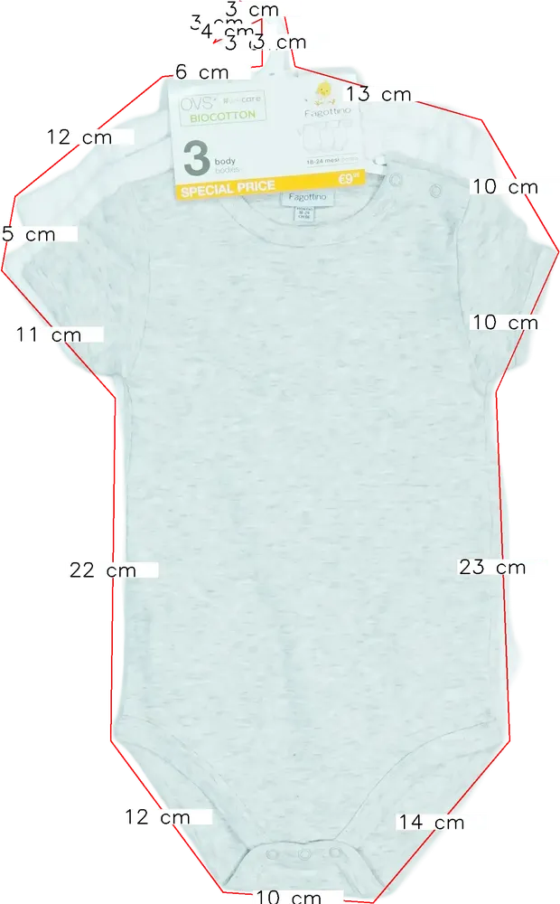 Szürke OVS - Fagottino Csomag - Body EU 92 / UK 2 év / US 2T