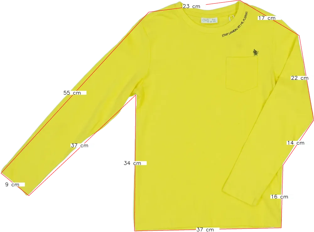 Sárga OVS Hosszú ujjú felső EU 140 / UK 10 év / US 10 év/L
