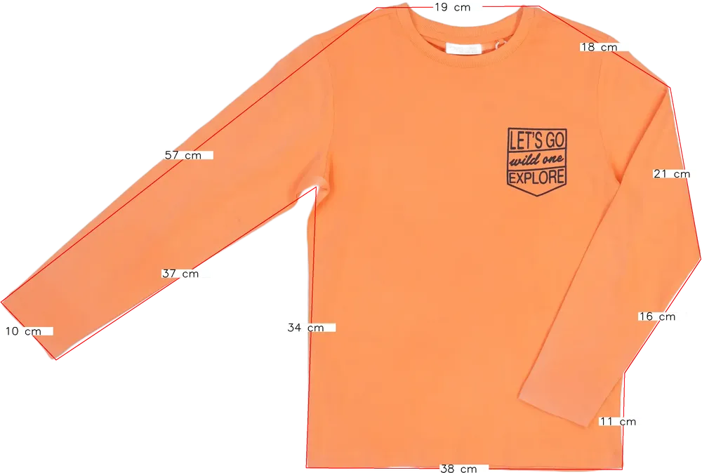 Sárga (narancs) OVS Hosszú ujjú felső EU 140 / UK 10 év / US 10 év/L