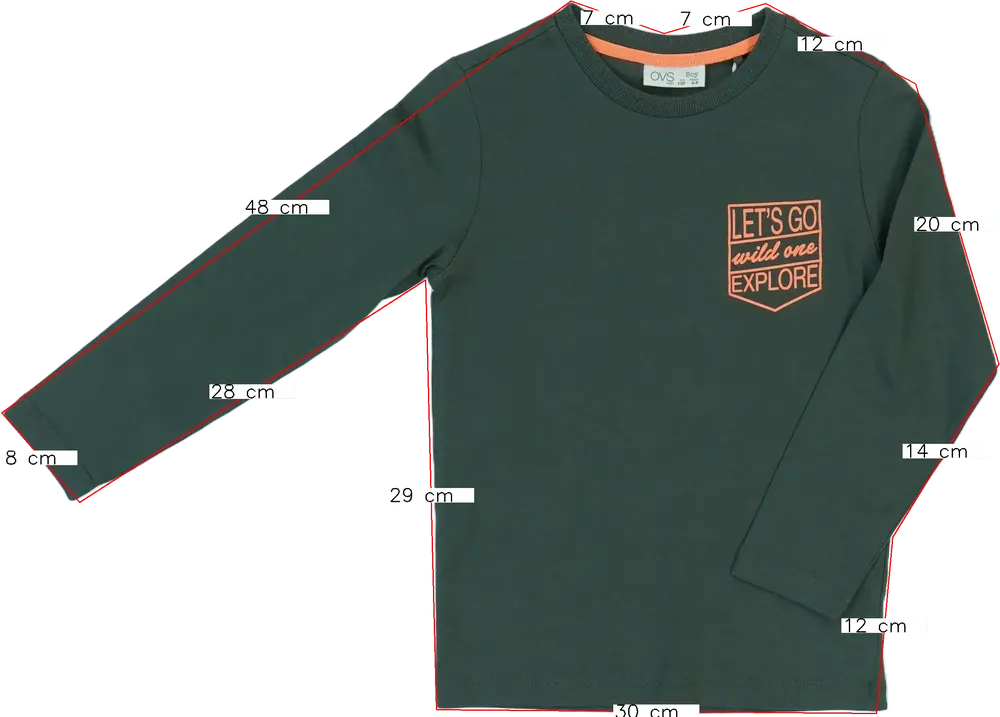 Zöld OVS Hosszú ujjú felső EU 110 / UK 5 év / US 5 év/XS