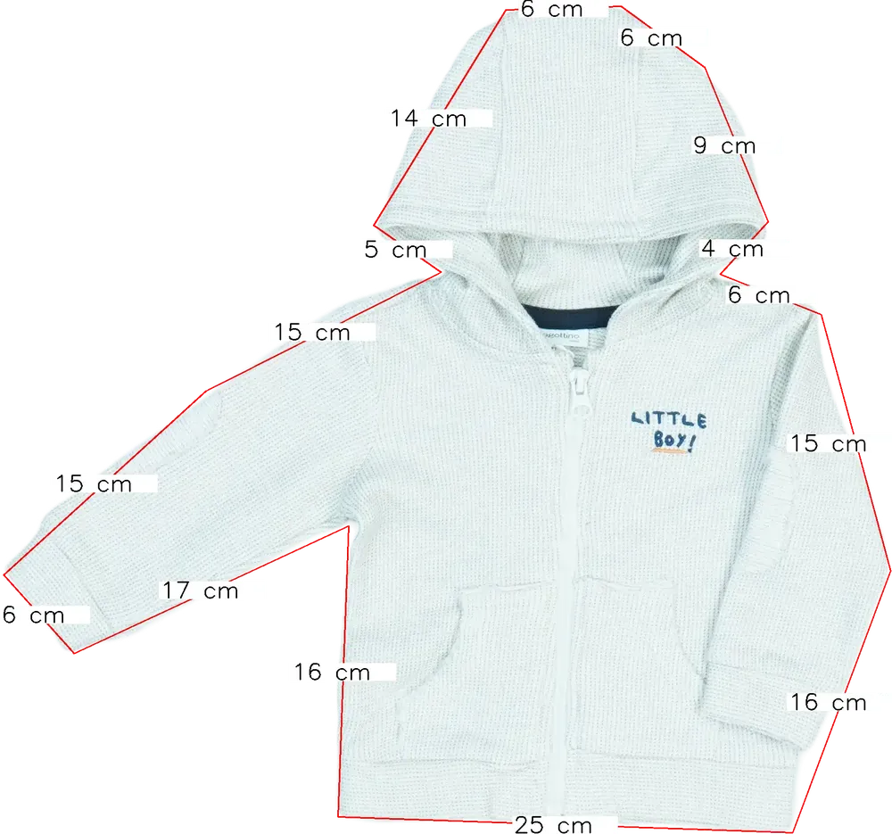 Szürke OVS - Fagottino Kapucnis pulóver EU 68 / UK 3-6 hónap / US 3-6 hónap