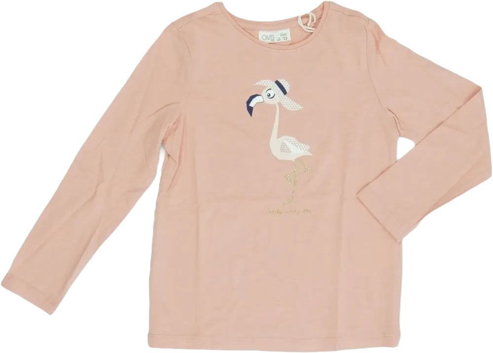 Rózsaszín OVS Hosszú ujjú felső EU 110 / UK 5 év / US 5 év/XS